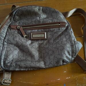 Calvin Klein Monogram Brown Backpack